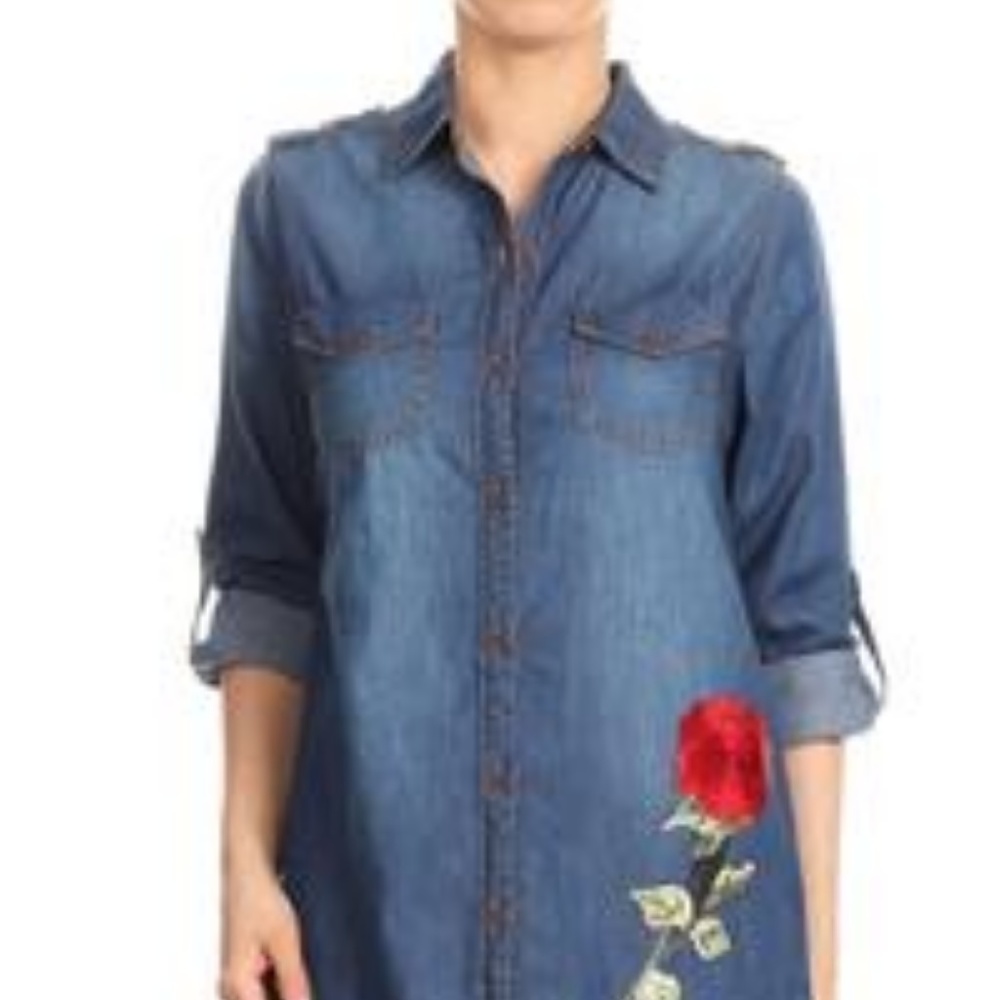 NWT Chambray Denim Shirt Blouse
